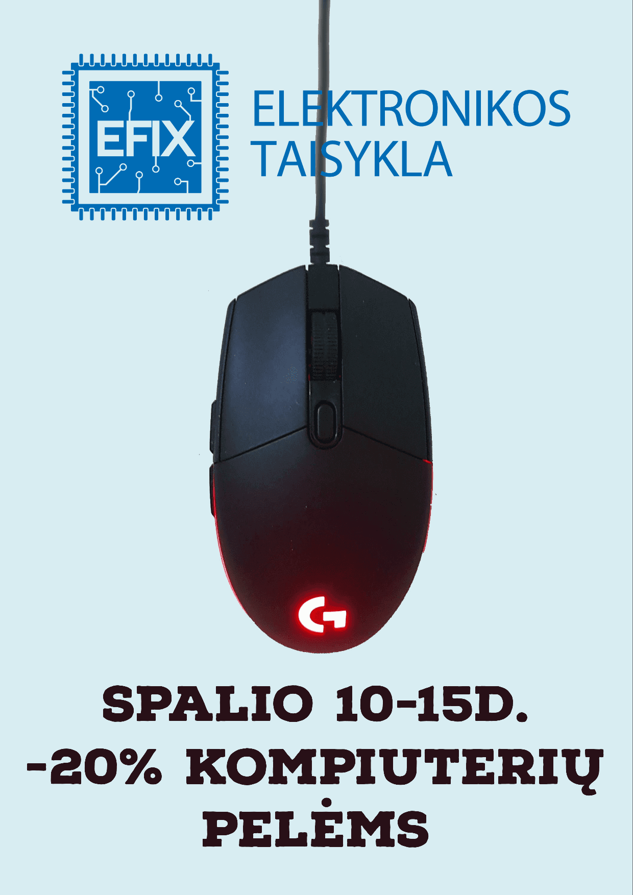 Akcija: 20% kompiuterio pelėms
